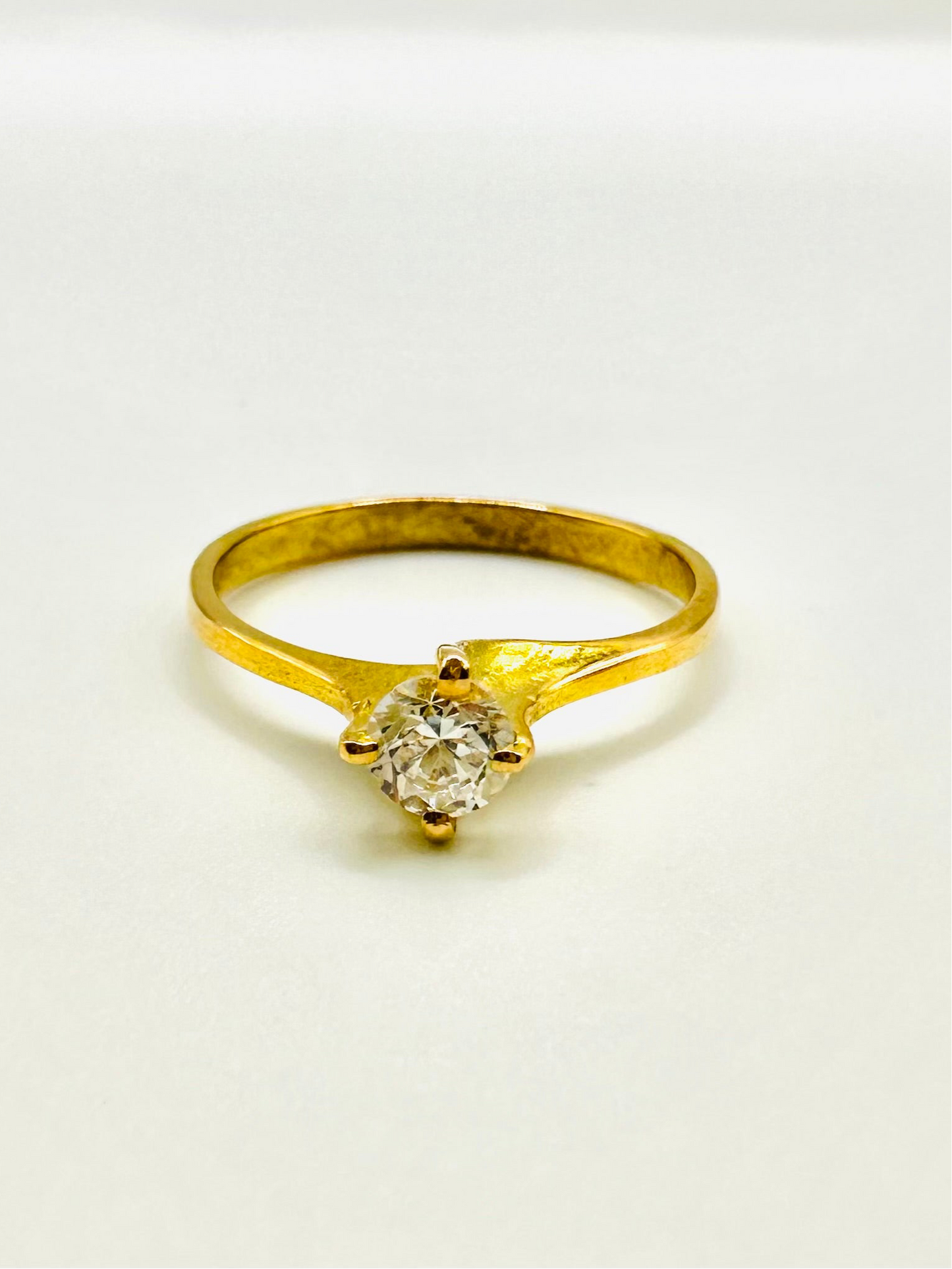 Solitaire en Or Jaune 18 Carats