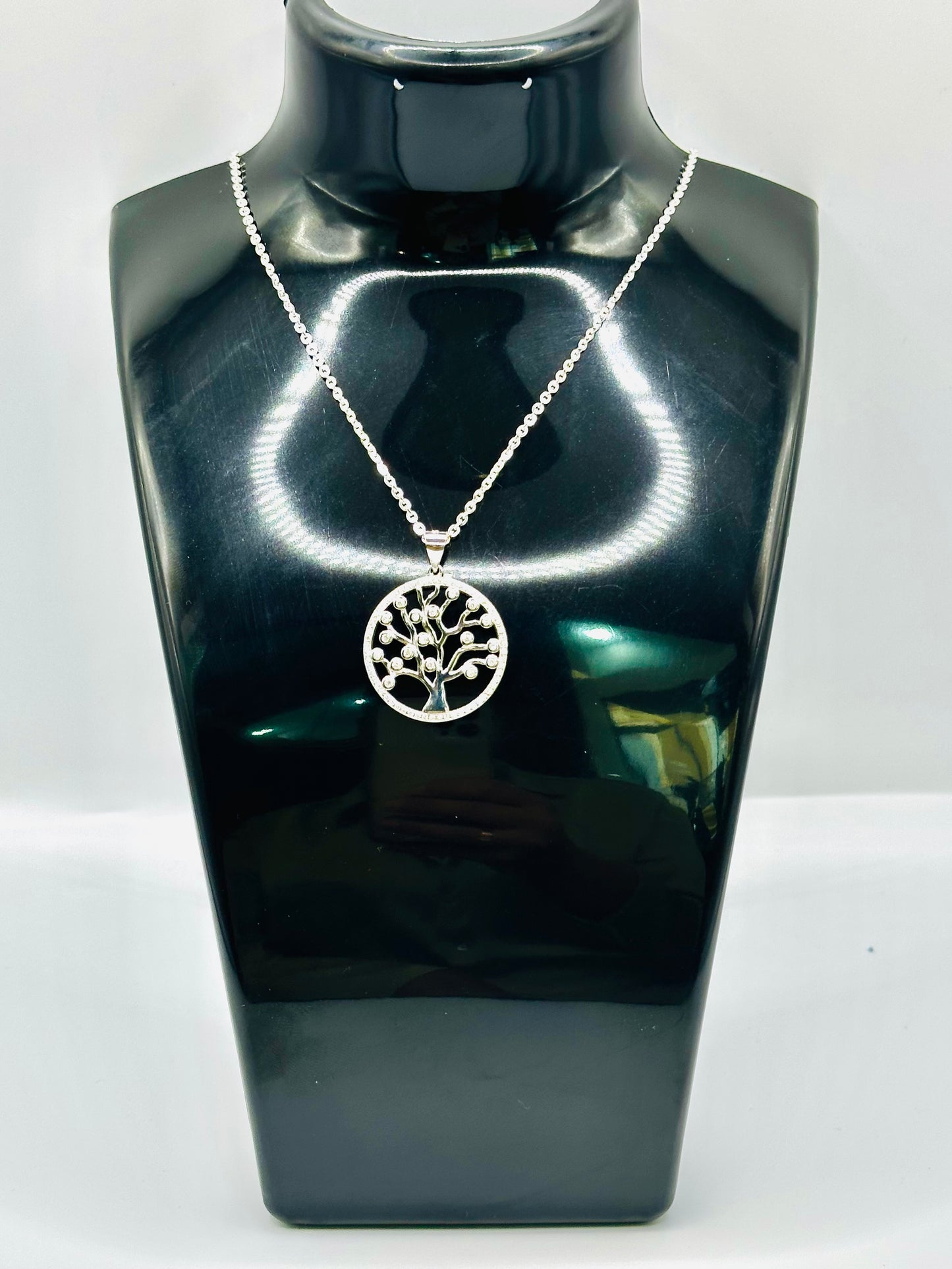 Chaîne en argent 925 avec pendentif arbre de noah