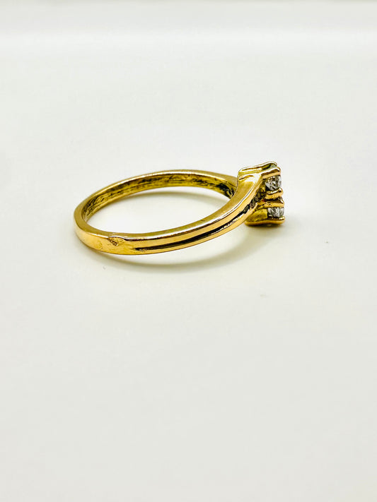 Alliance “Toi et Moi” en Or Jaune 18 Carats