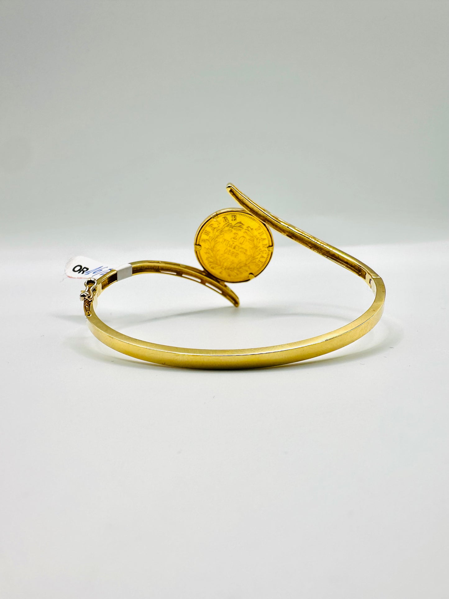 Bracelet porte-pièce « Napoléon »Or 18K & Pièce 20 Francs Or 21,6K