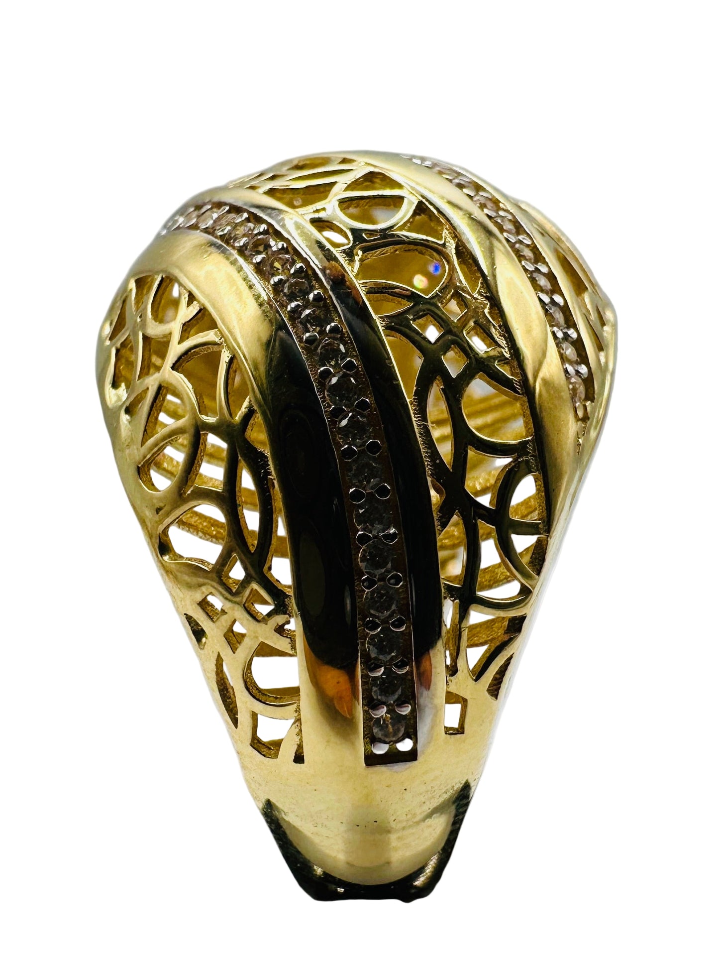 Bague Bombée en Or Jaune 18 Carats