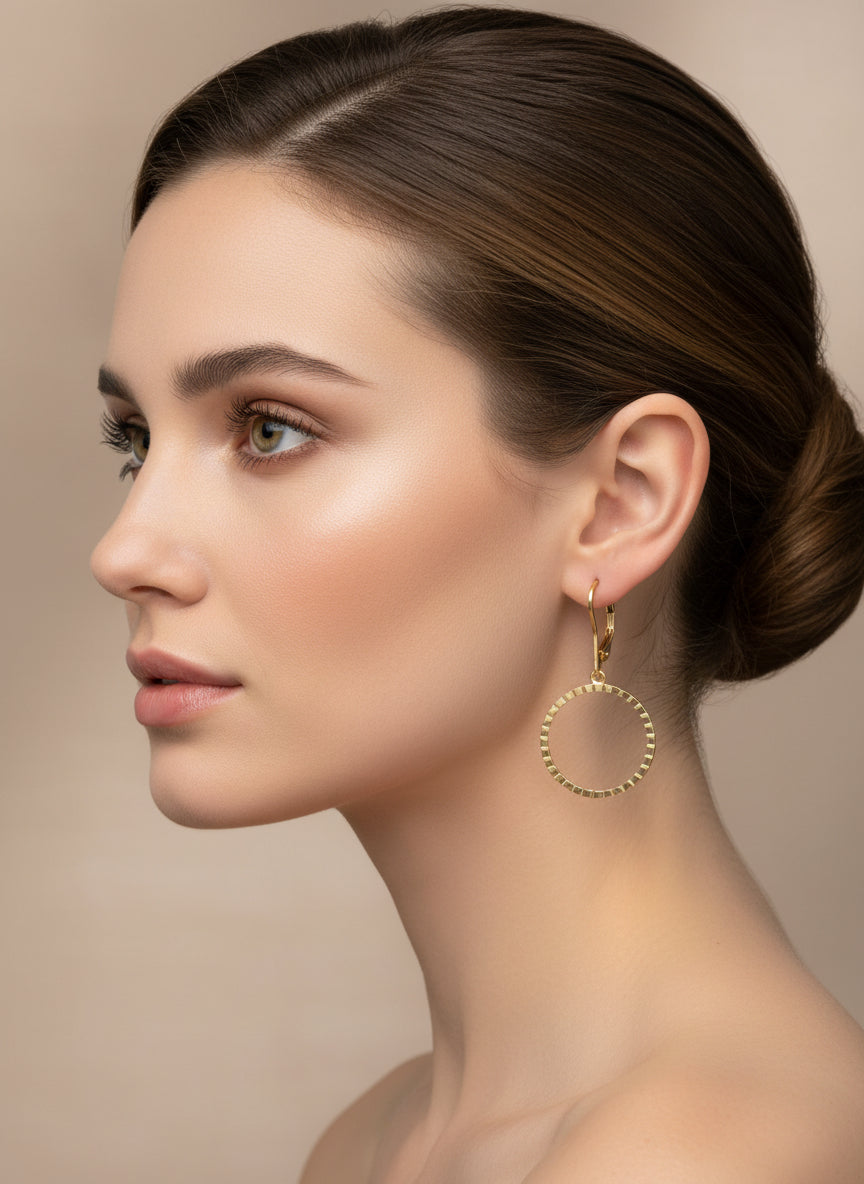 Boucles D’oreilles Porte Pièce 10 Francs 750/1000