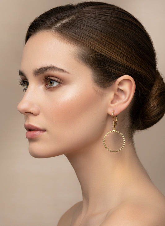 Boucles D’oreilles Porte Pièce 10 Francs 750/1000