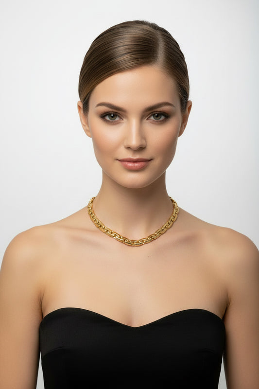 Collier maille haricots Or 750/1000