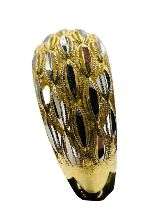 Bague Bombée en Or Jaune 18 Carats