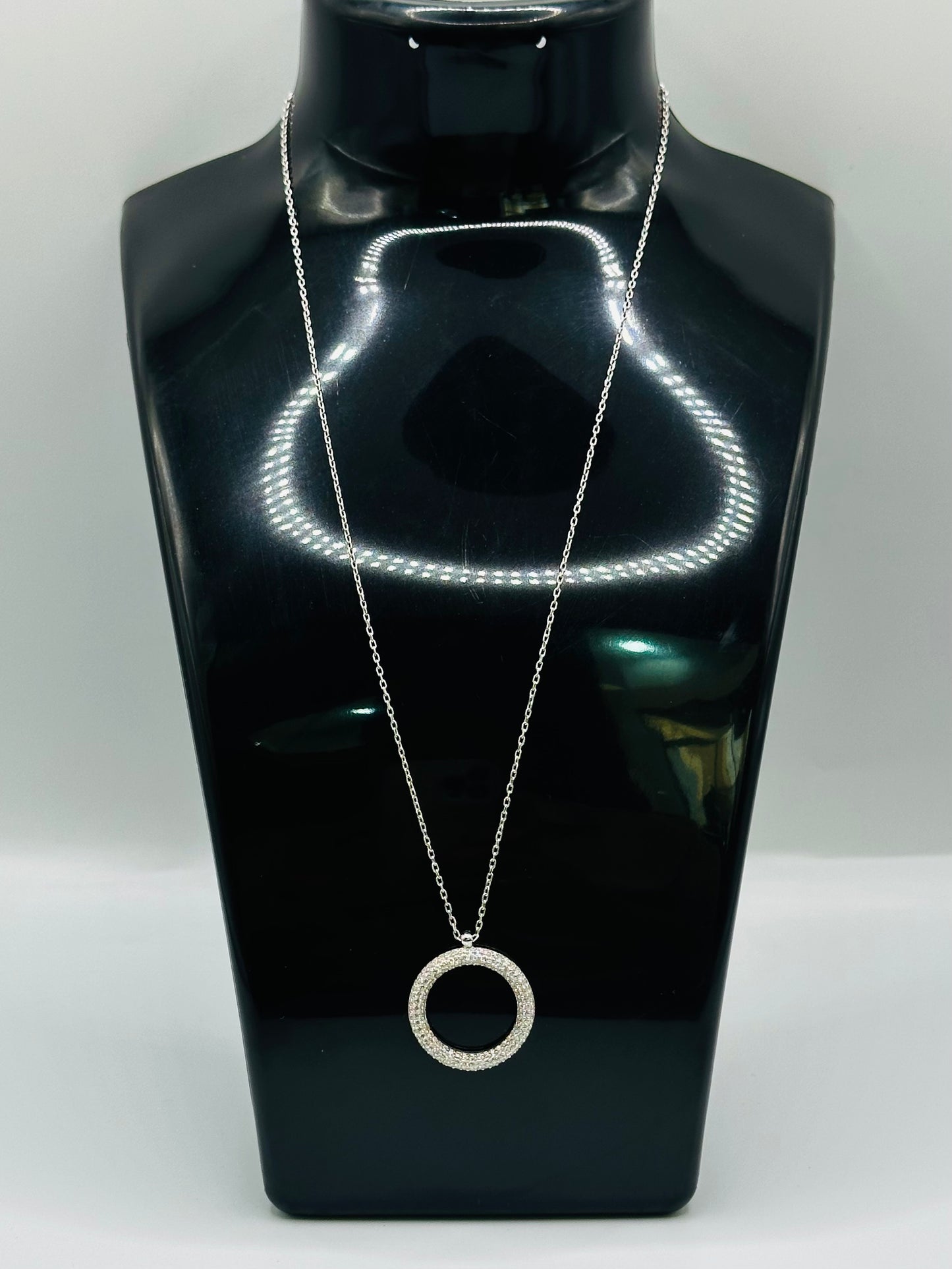 Chaîne en argent 925 avec pendentif “Rond”