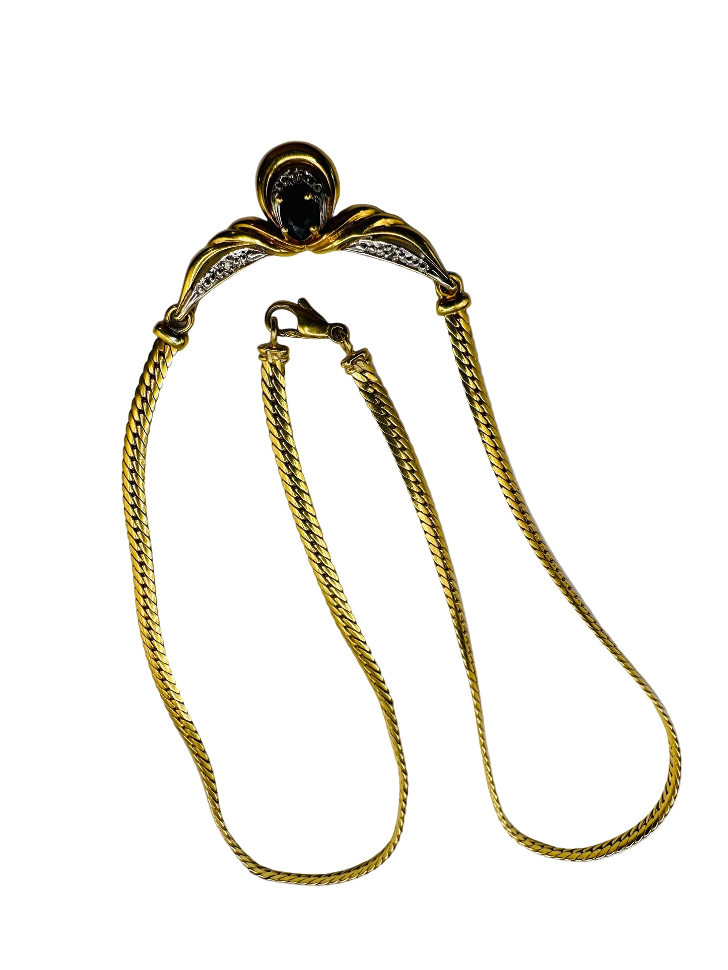 Collier pendentif saphir en or 18carats