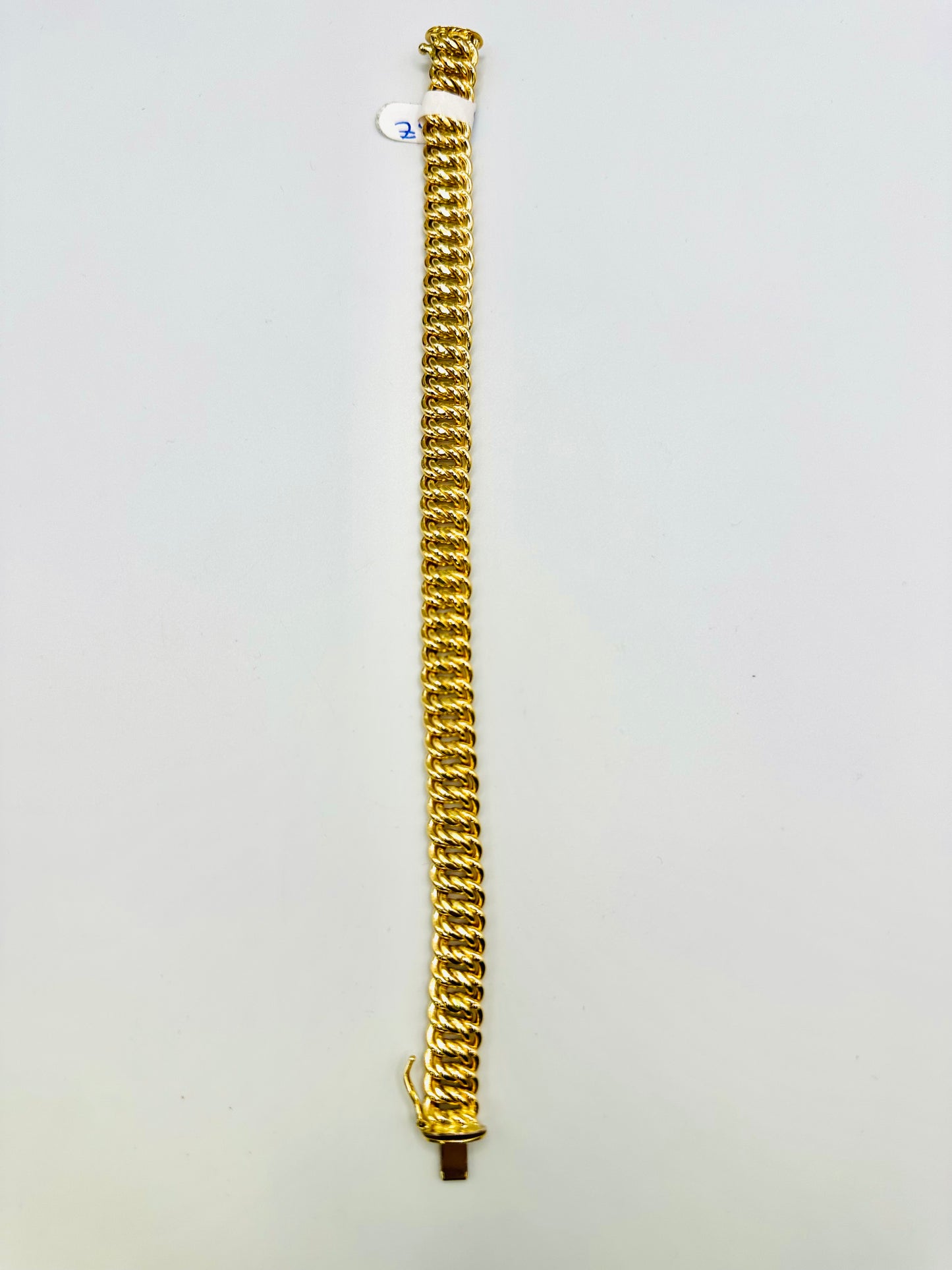 Gourmette maille américaine droite Or 750/1000