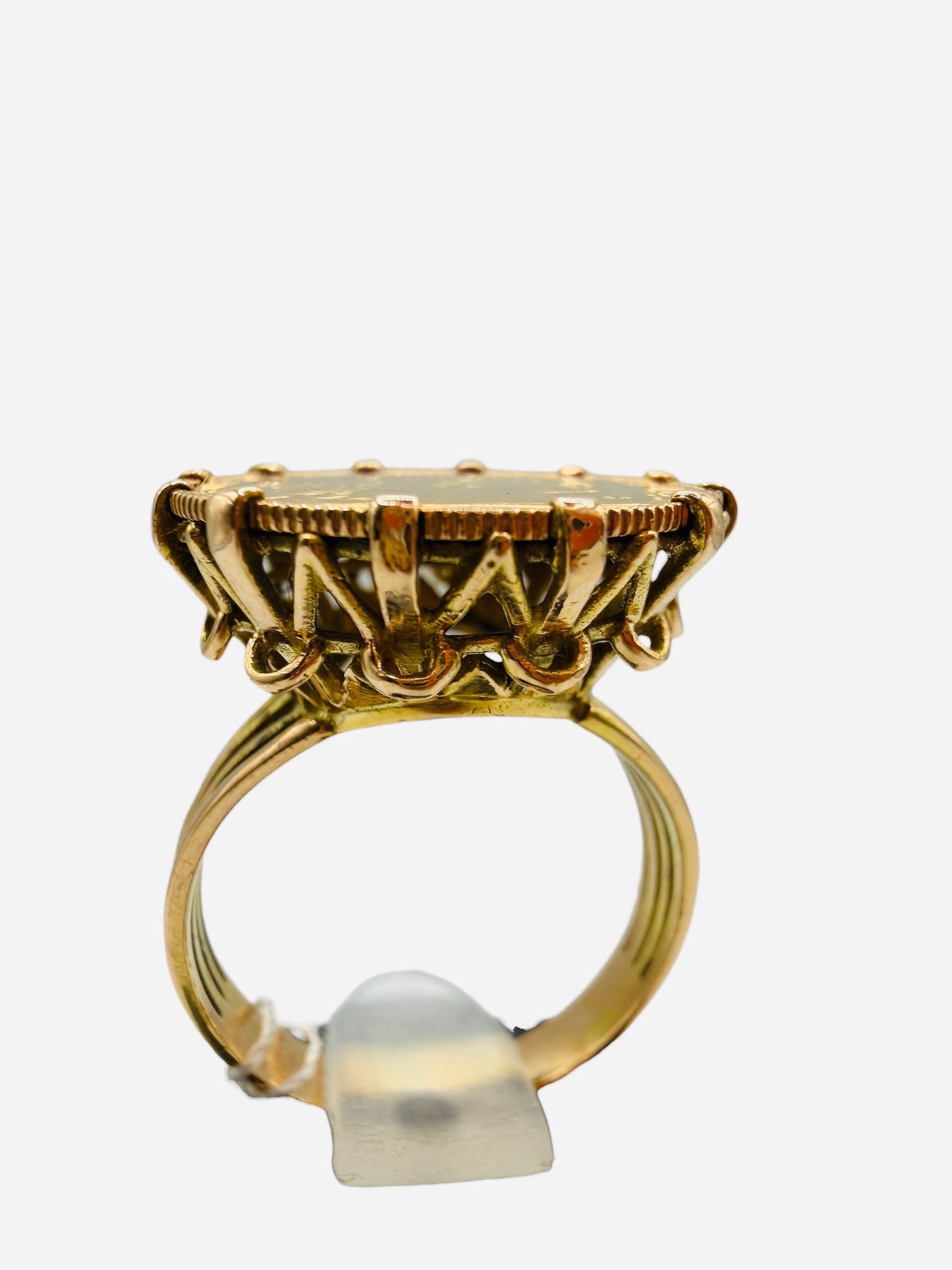 Bague porte pièce Marianne 10 francs 21,6&18 carats