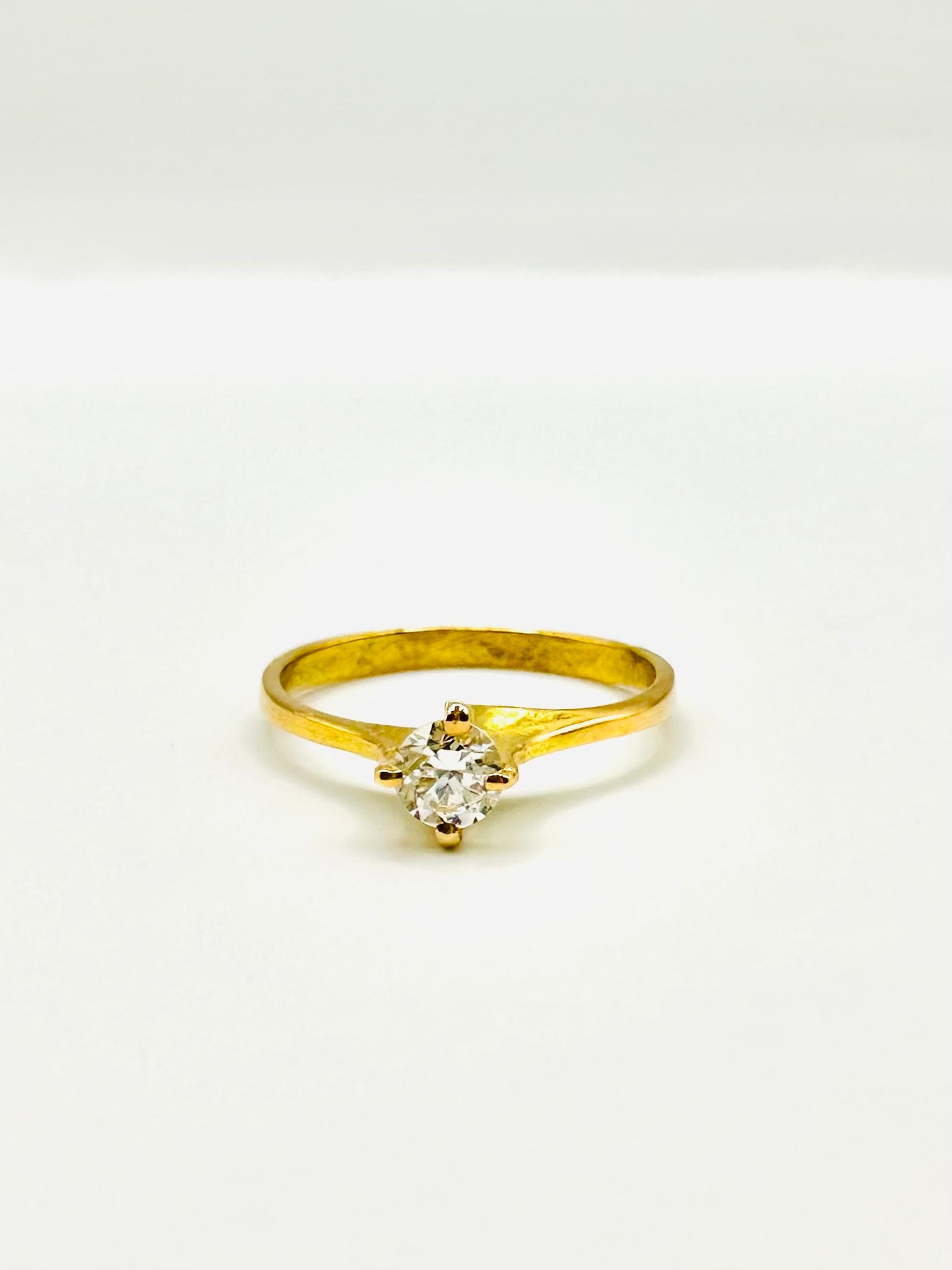 Solitaire en Or Jaune 18 Carats