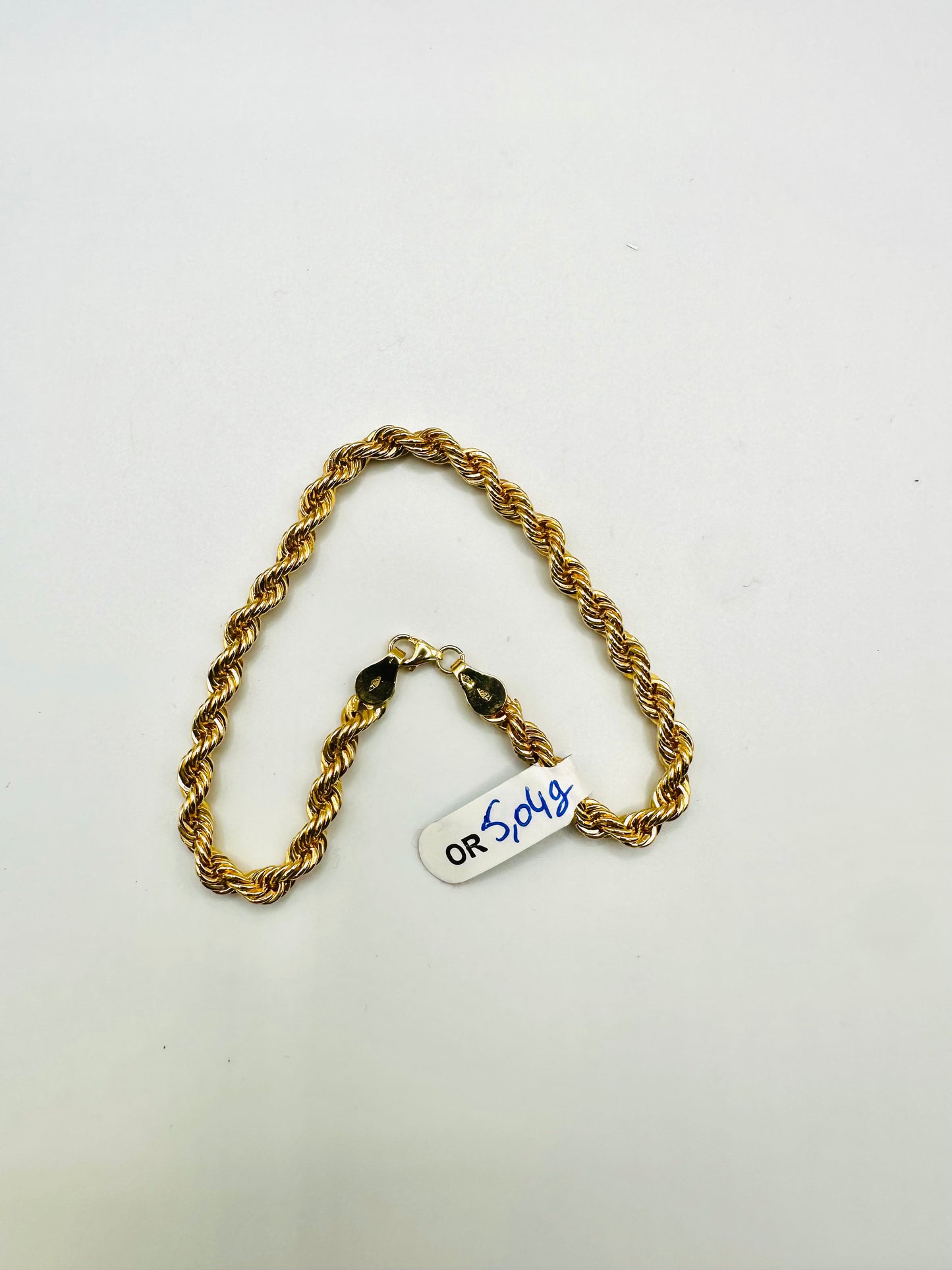 Gourmette maille torsadée Or 750/1000