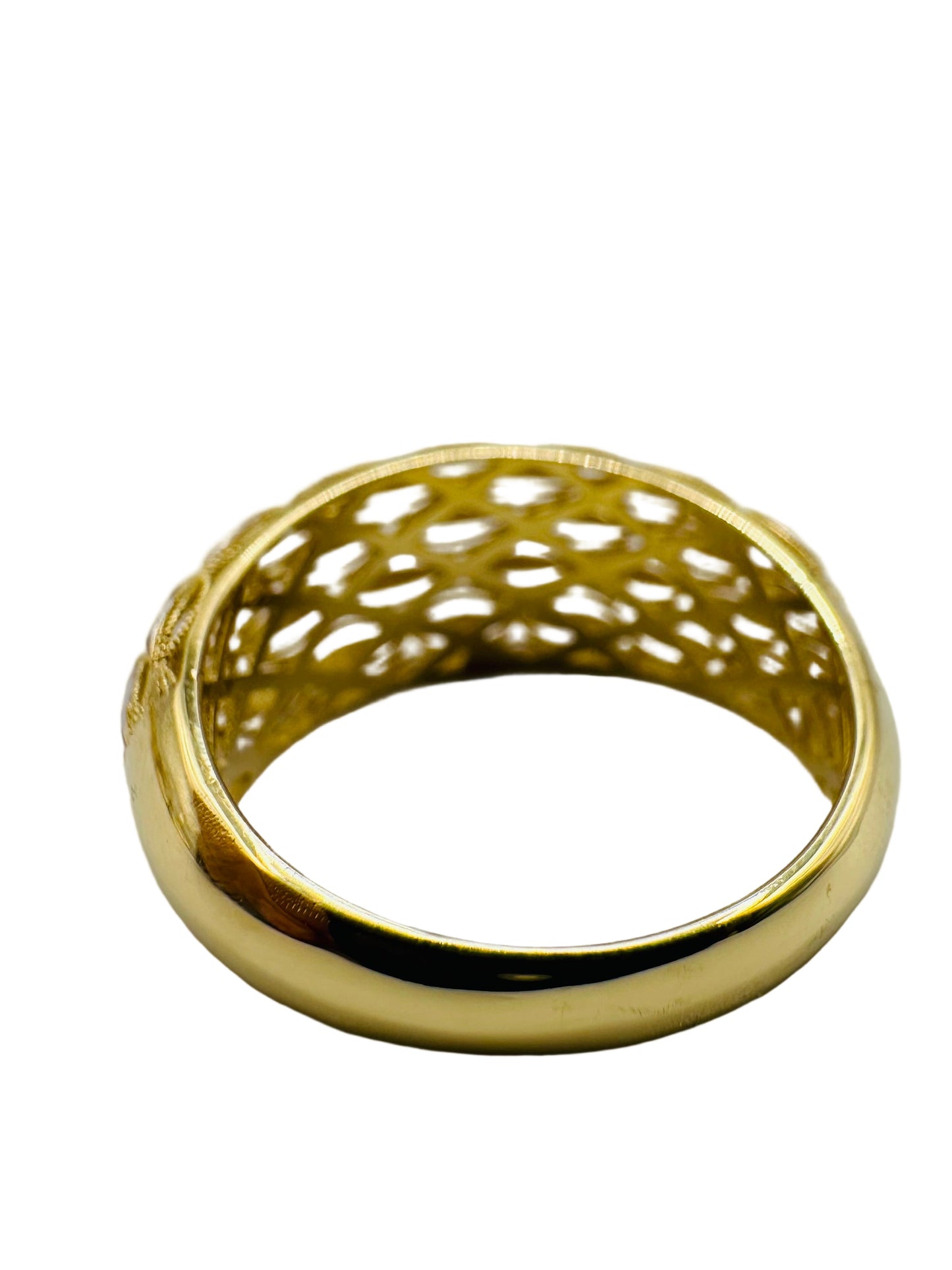 Bague Bombée en Or Jaune 18 Carats