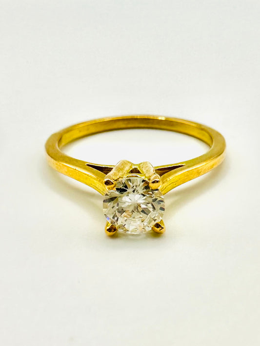 Solitaire en Or Jaune 18 Carats