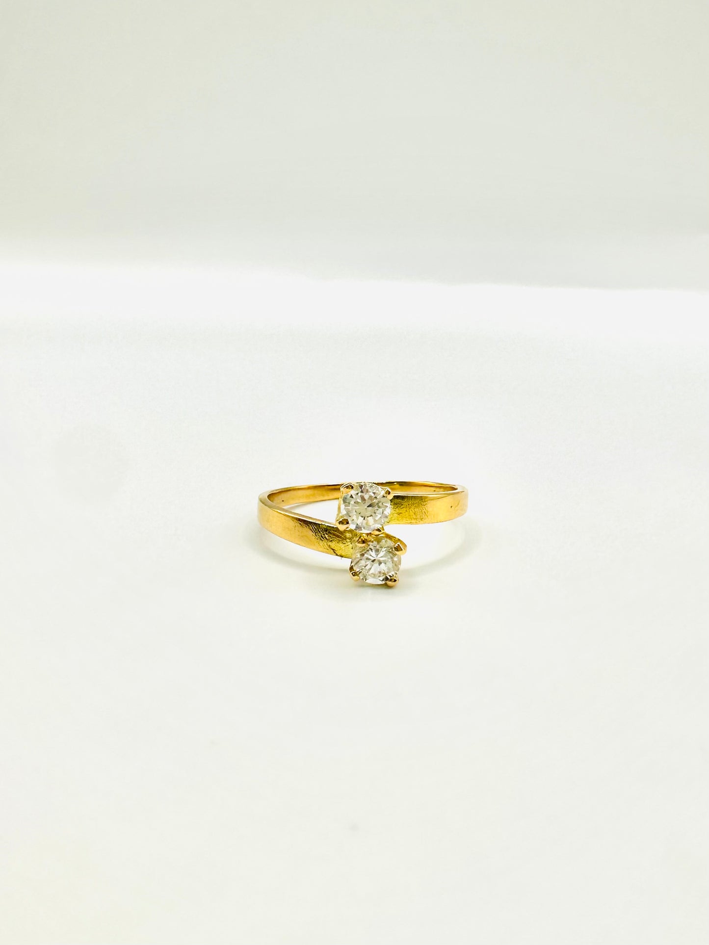 Alliance “Toi et Moi” en Or Jaune 18 Carats