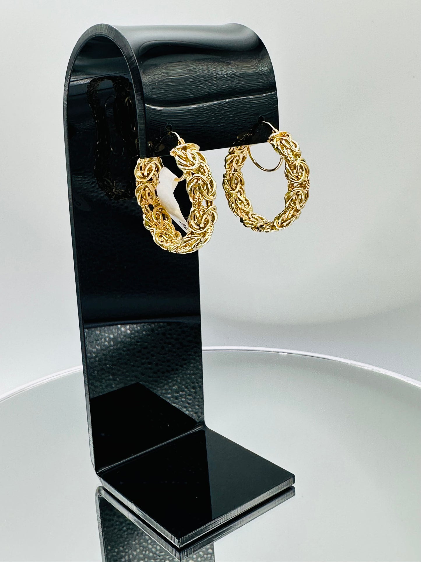 Créoles en or 18 carats- Maille royale