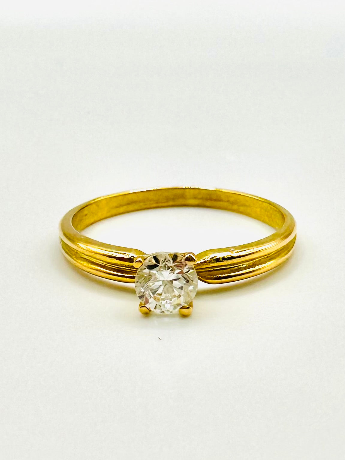 Solitaire en Or Jaune 18 Carats