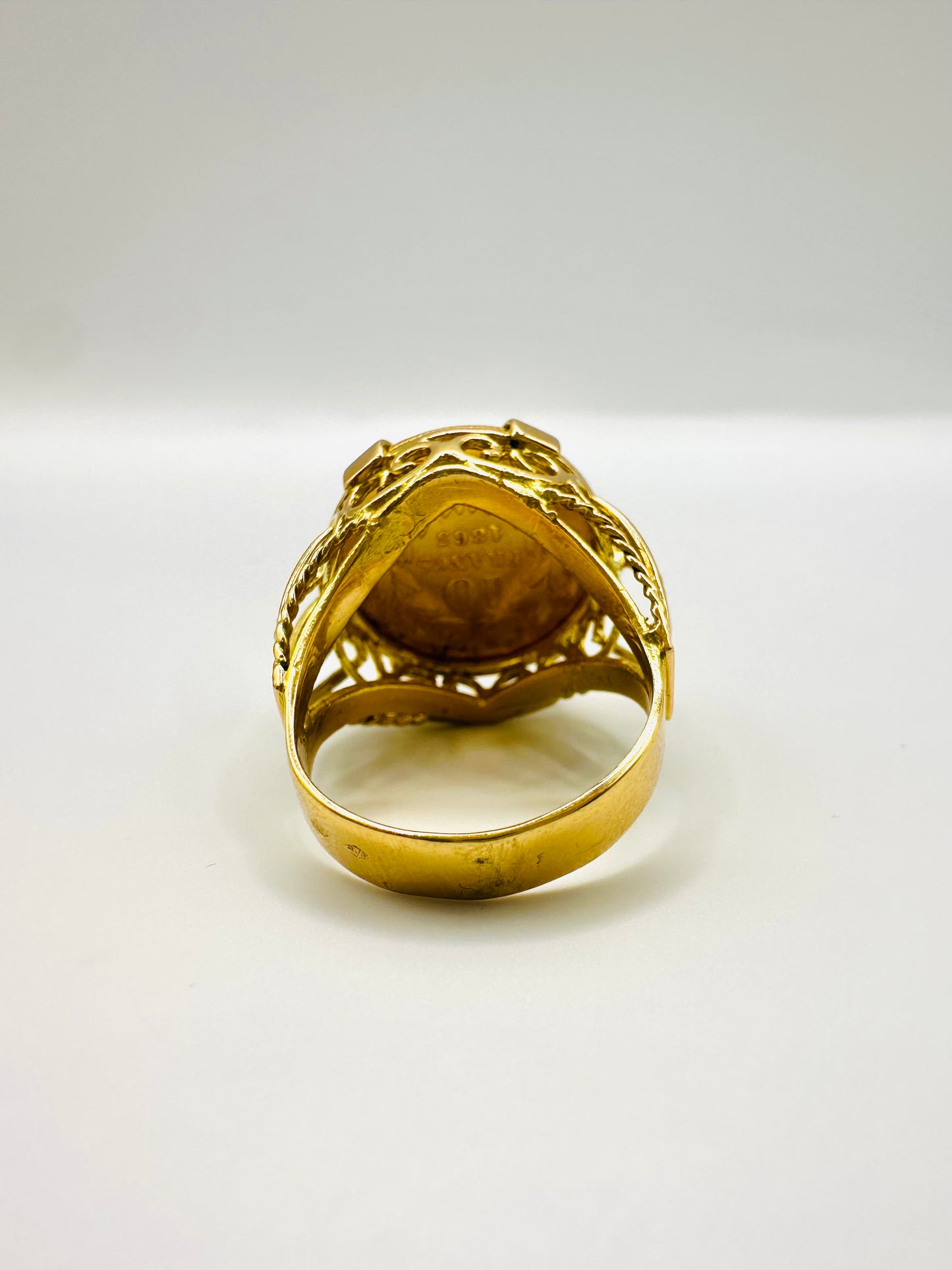 Bague Porte-Pièce “Napoléon” – Or 18 et 21 carats ~ 6 griffes