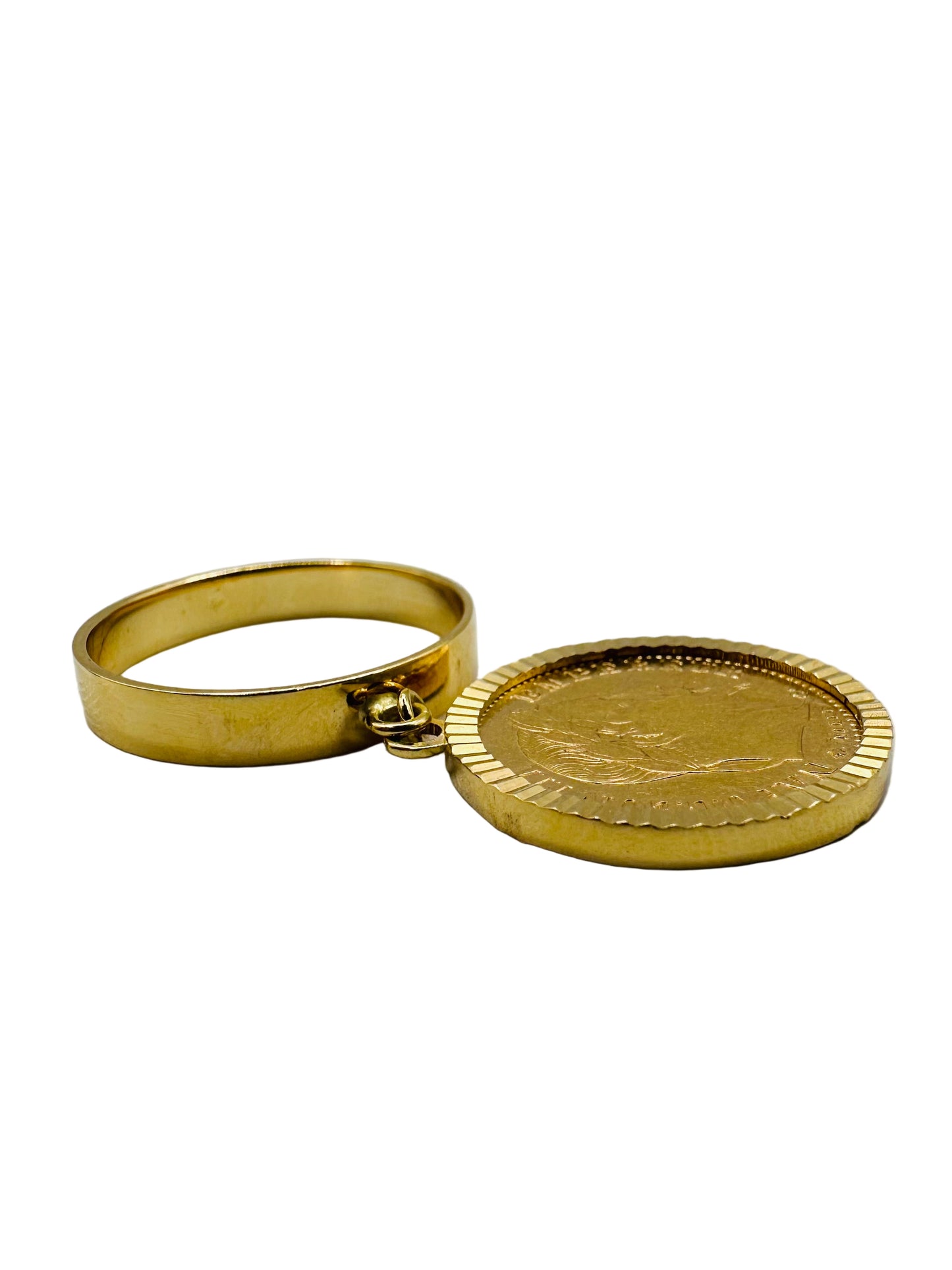 Bague Porte-Pièce Napoléon – 10 Francs Or 21,6&18 Carats