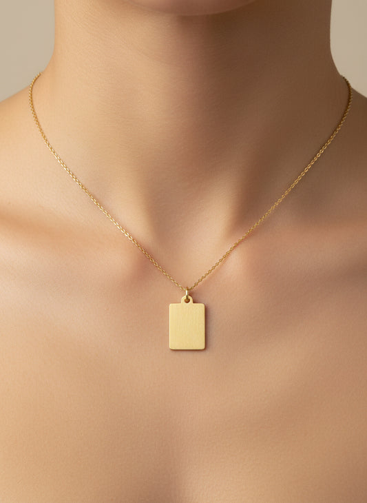 Pendentif plaque d’identité En Or 750/1000