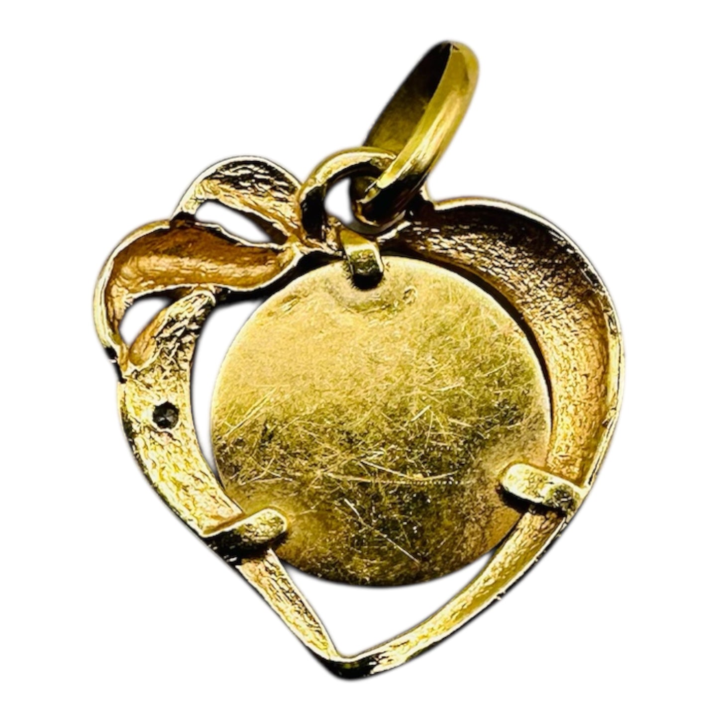 Pendentif Cœur « Je t’aime plus qu’hier, moins que demain » Or 18k