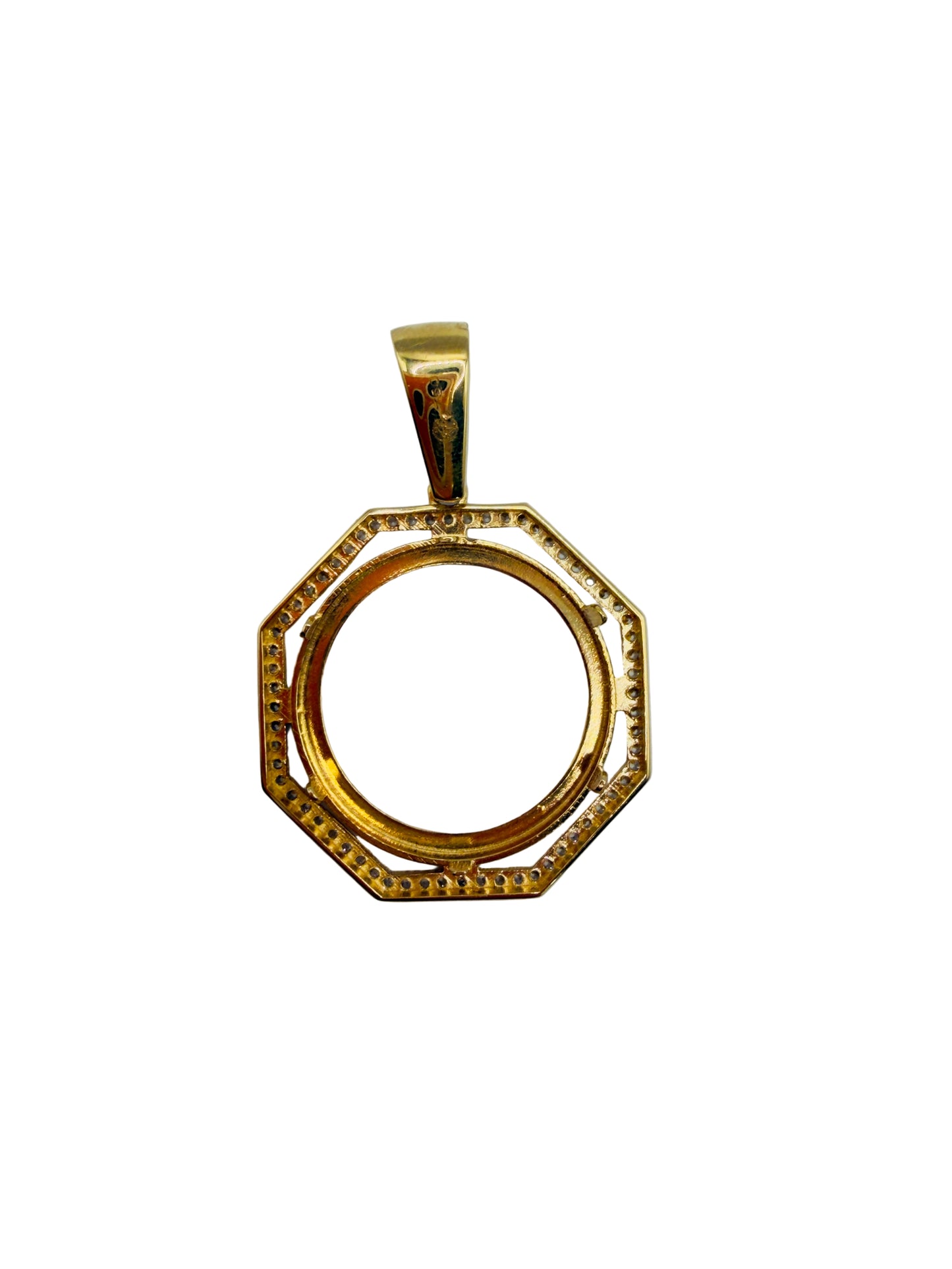 Pendentif Porte pièce Pour 10 Francs En Or 750/1000