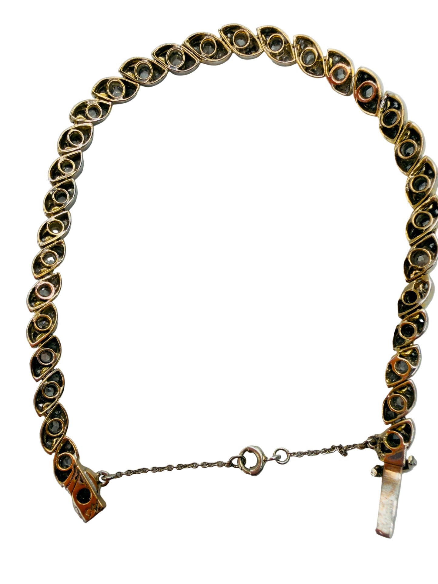 Bracelet deux Or et Diamants taille rose Or 750/1000