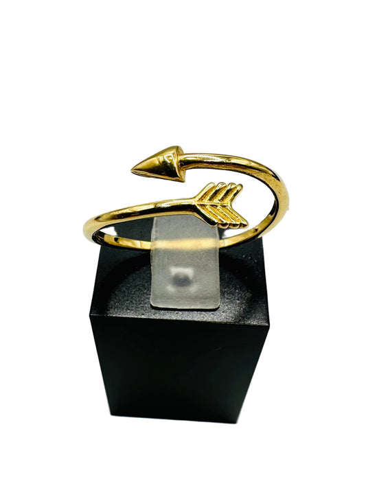 Bague Flèche Ajustable en Or Jaune 18 Carats