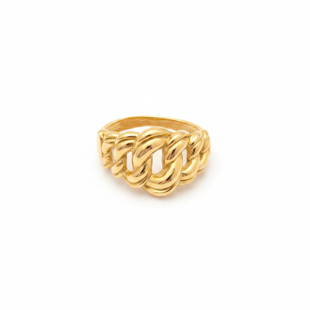 Bague Américaine pleine Or 750/1000