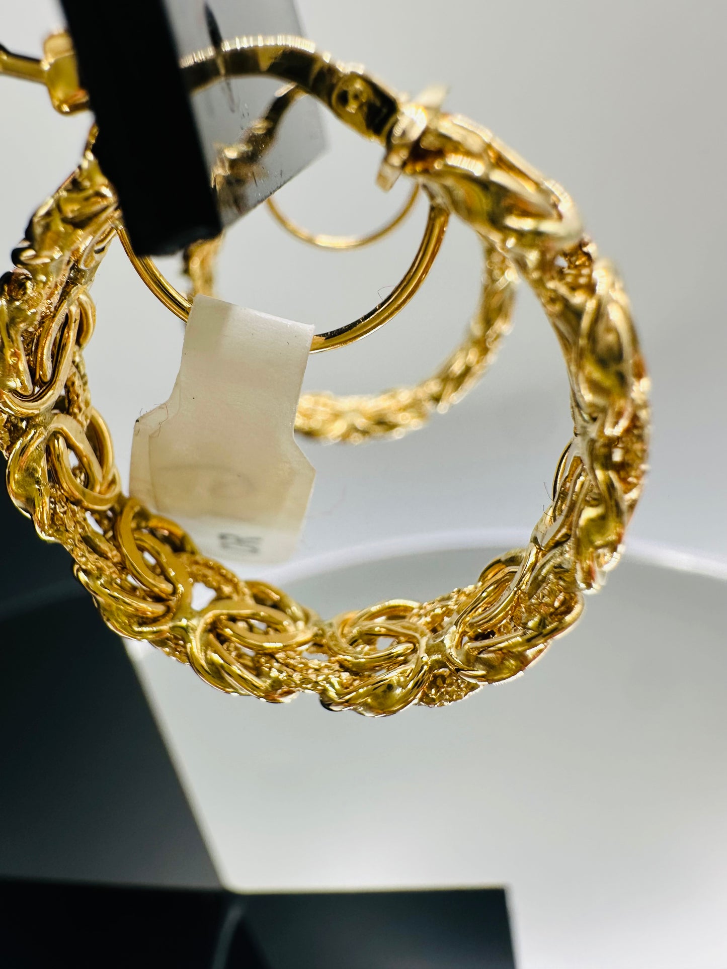 Créoles en or 18 carats- Maille royale