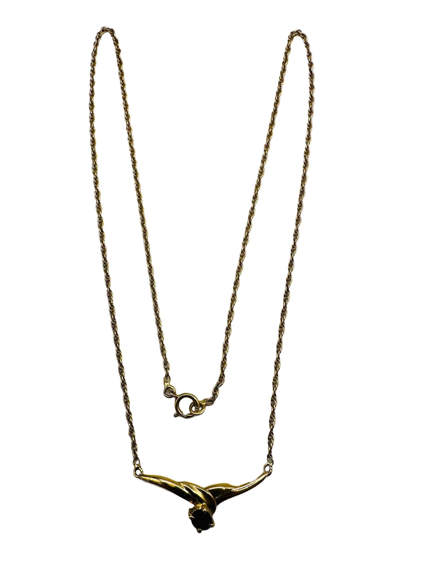 Collier pendentif saphir Or 18 Carats