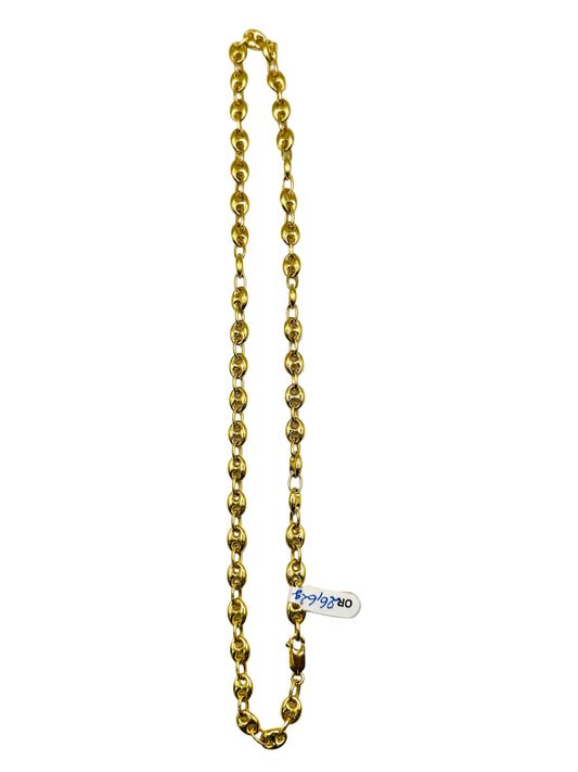 Chaîne maille graine de café Or 750/1000