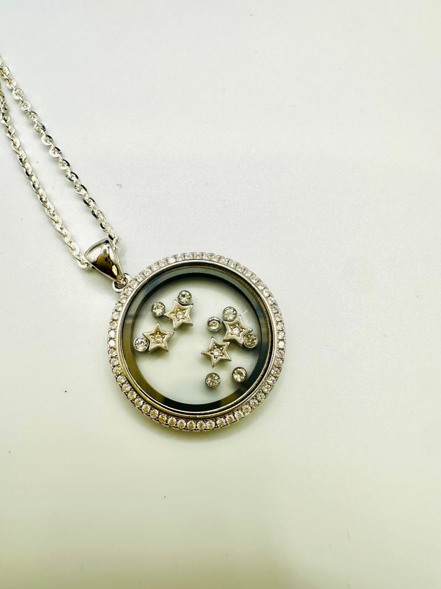 Chaîne en argent 925 avec pendentif “étoiles mobiles”