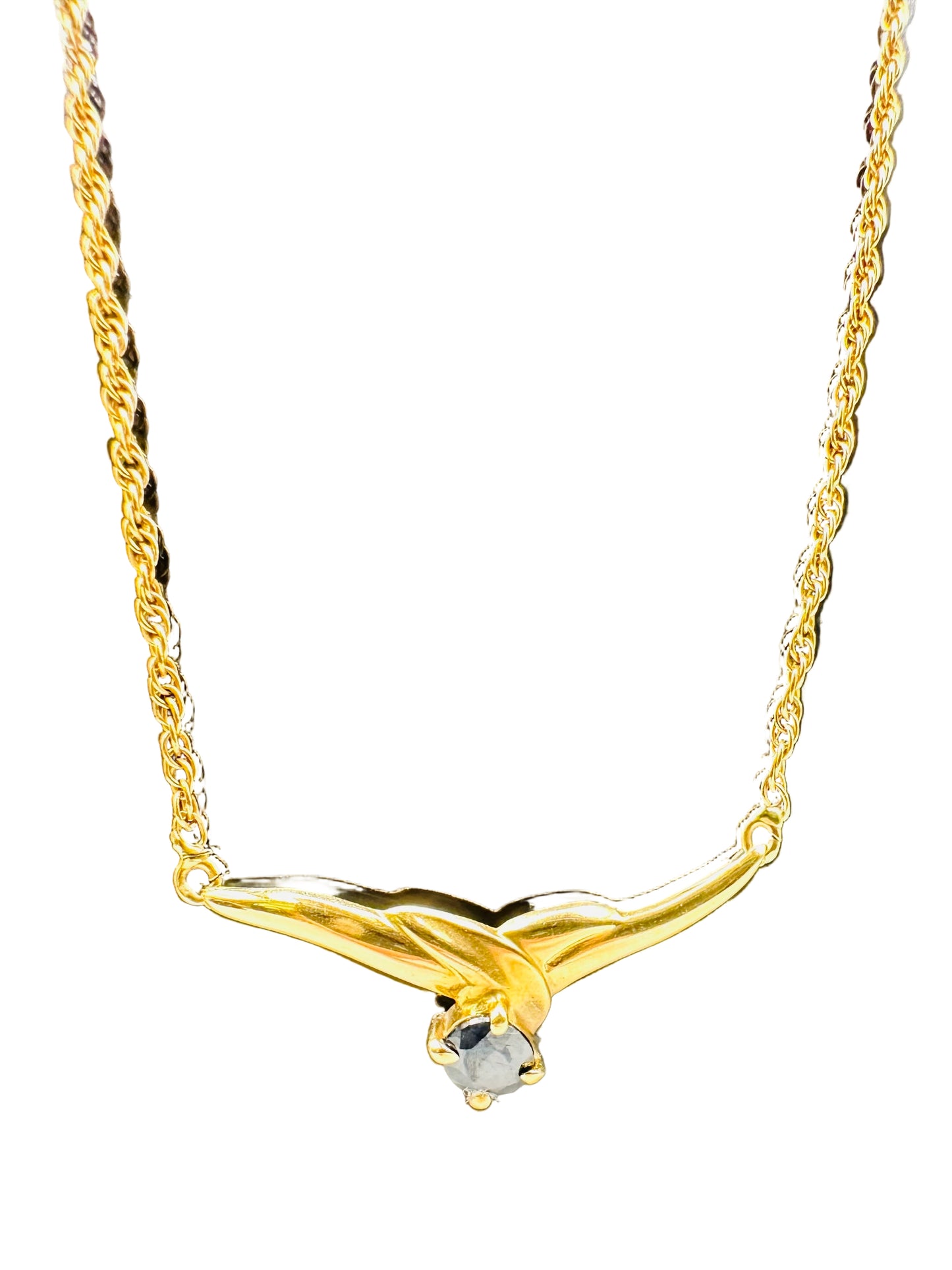 Collier pendentif saphir Or 18 Carats