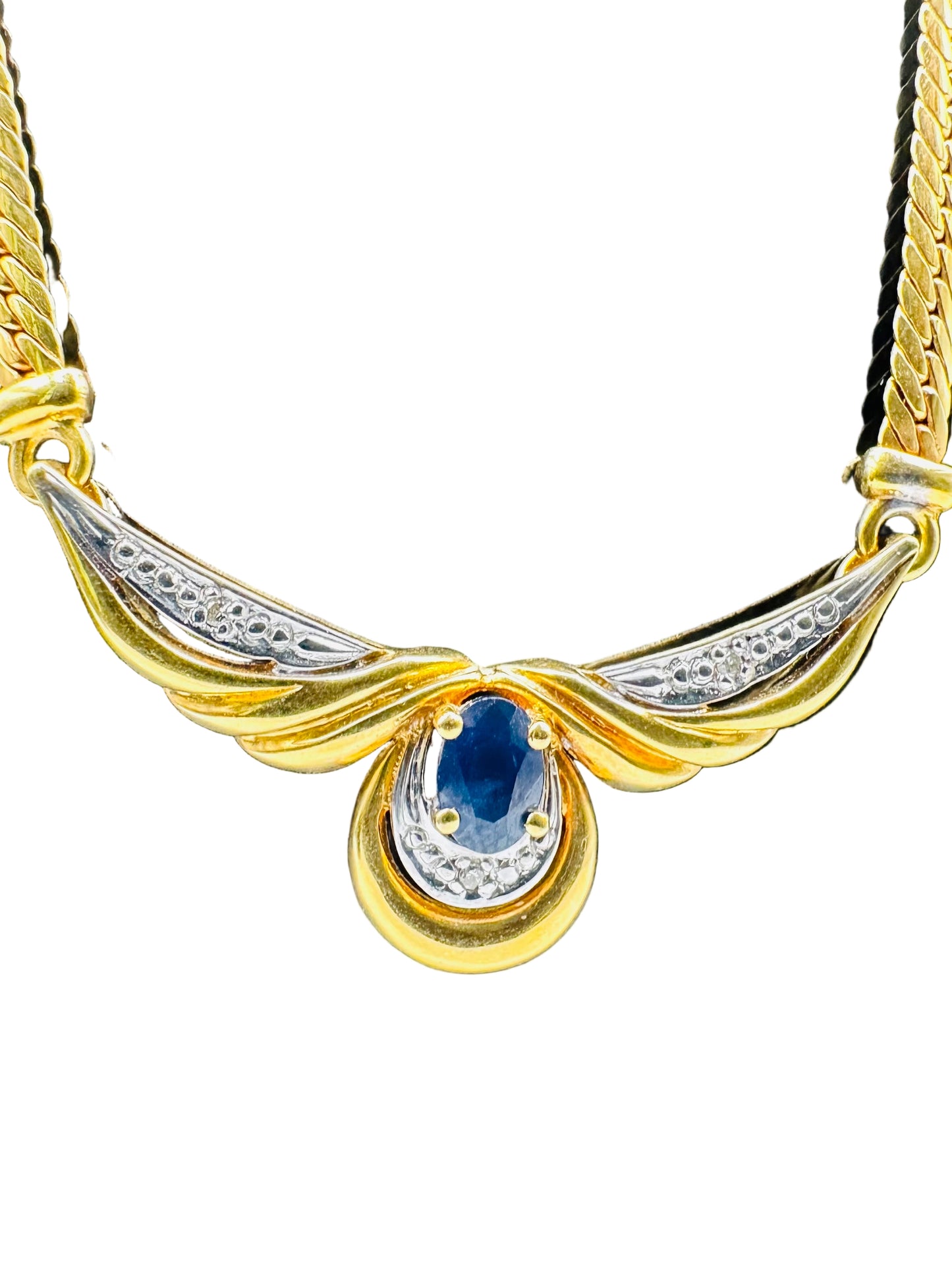 Collier pendentif saphir en or 18carats