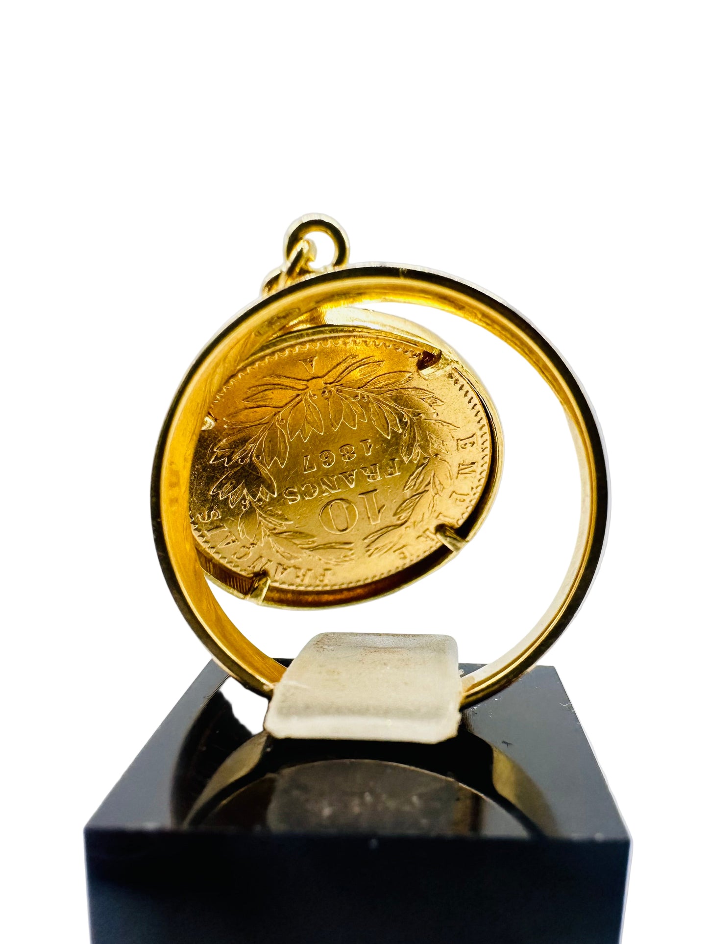 Bague Porte-Pièce Napoléon – 10 Francs Or 21,6&18 Carats