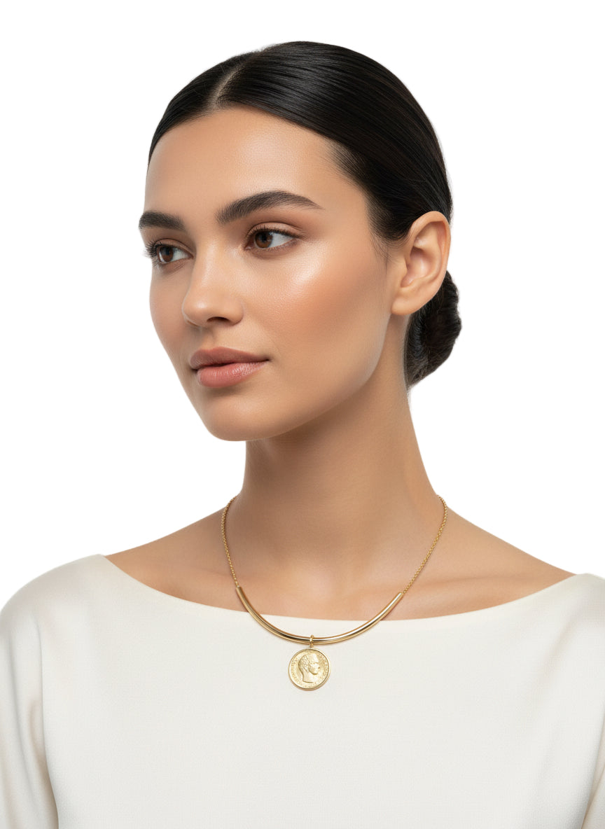 Collier Breloque Napoléon 10 Francs– Or 21,6 & 18 Carats