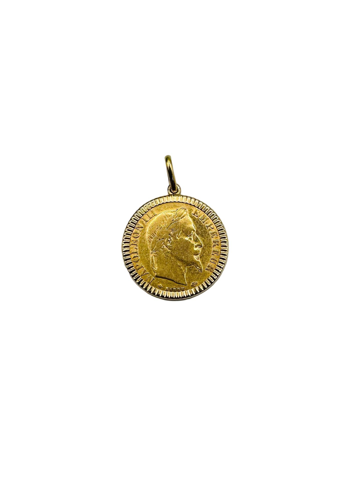 Pendentif porte-pièce Napoléon 10 Francs – Or 18 & 21.6 Carats