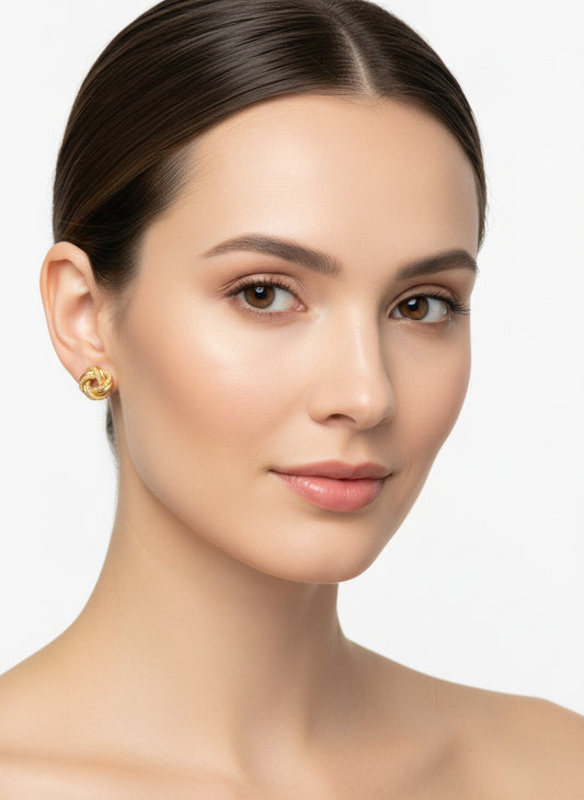 Boucles d’Oreilles Nœud d’Amour Algérien 🎗️Or 750/1000