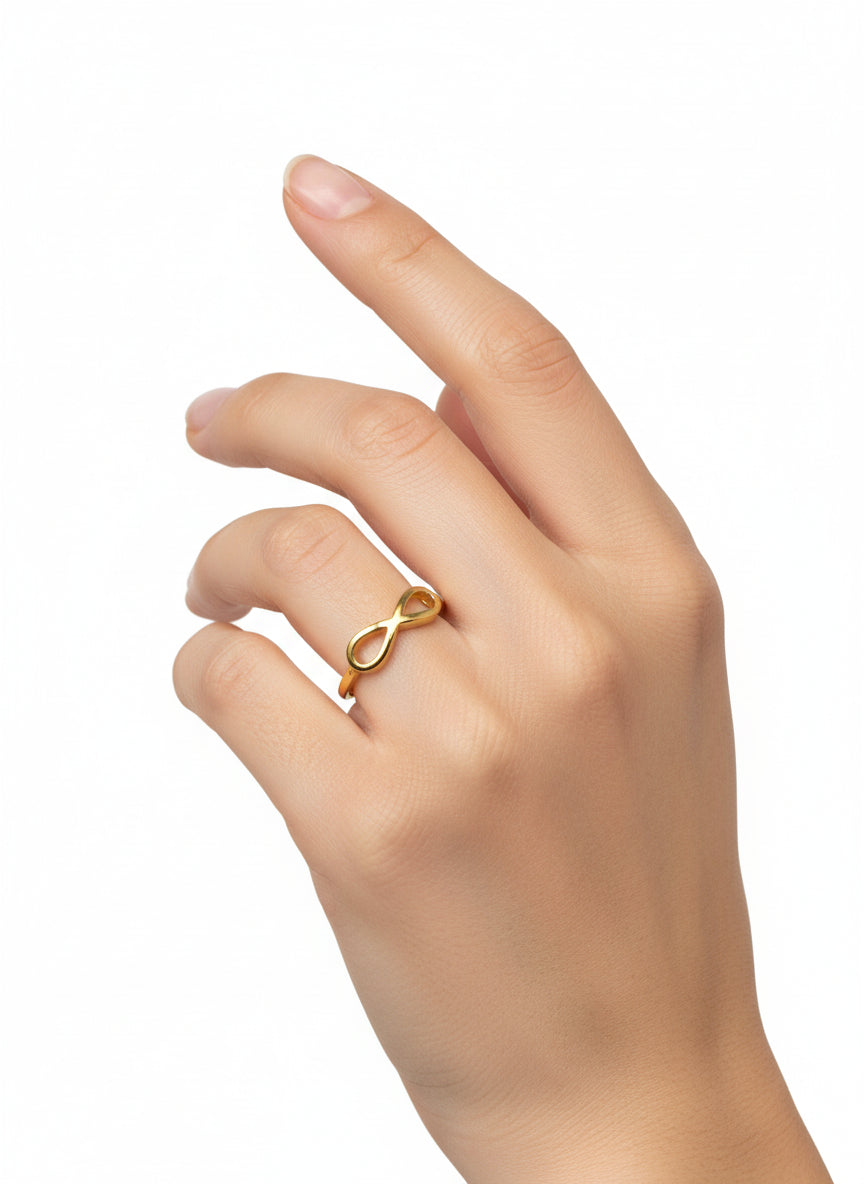 Bague Infinity en Or Jaune 18 Carats