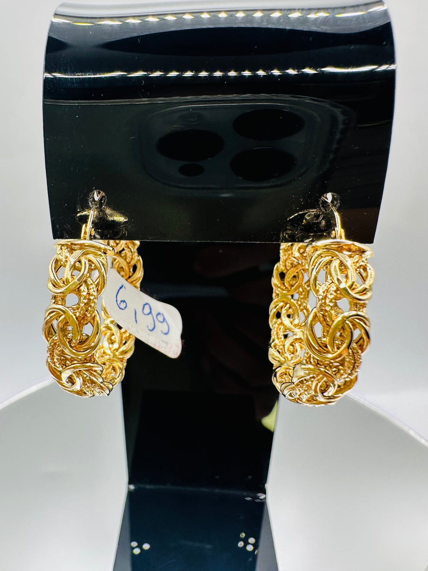 Créoles en or 18 carats- Maille royale