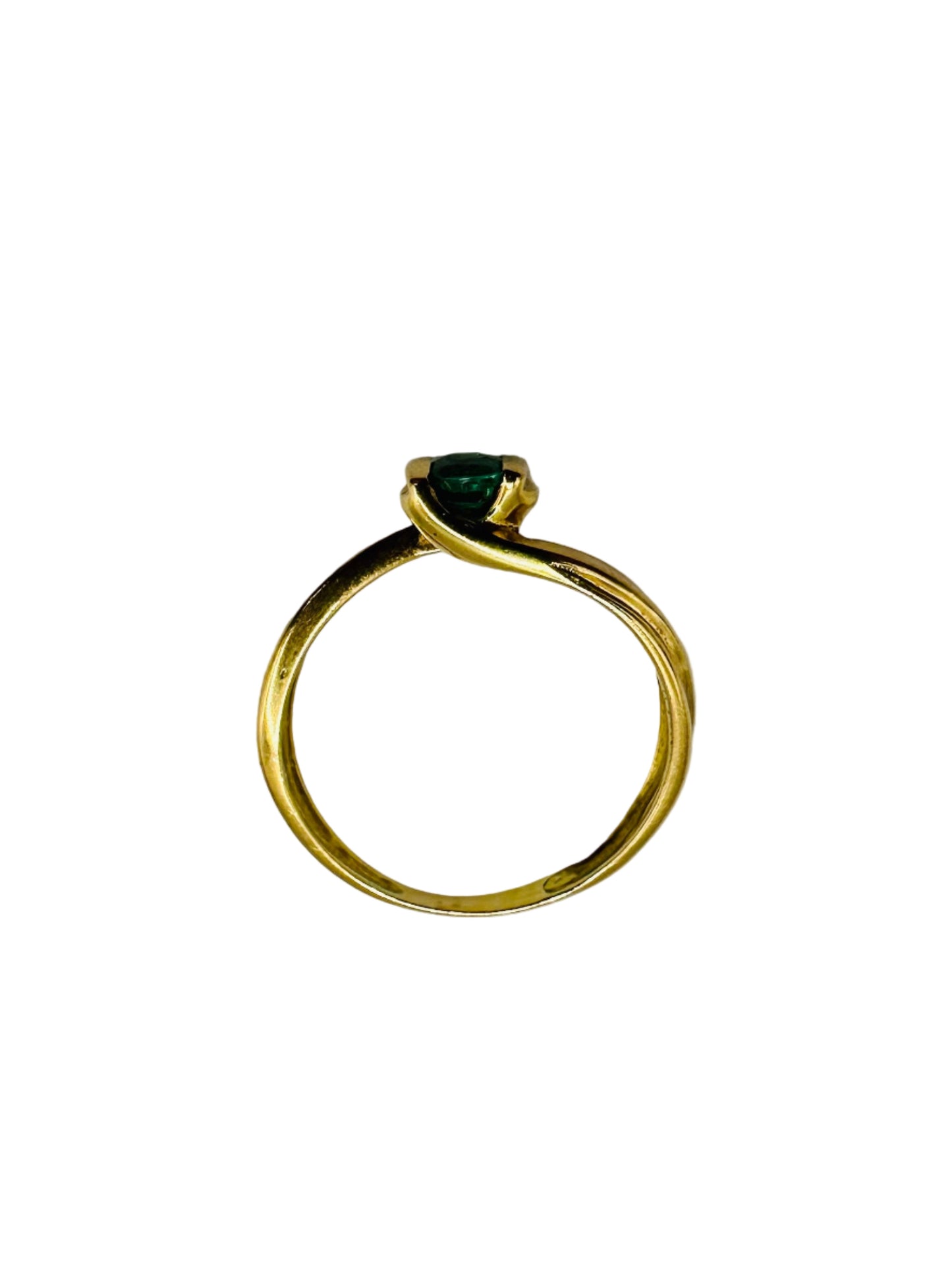 Bague Solitaire Émeraude Or 750/1000