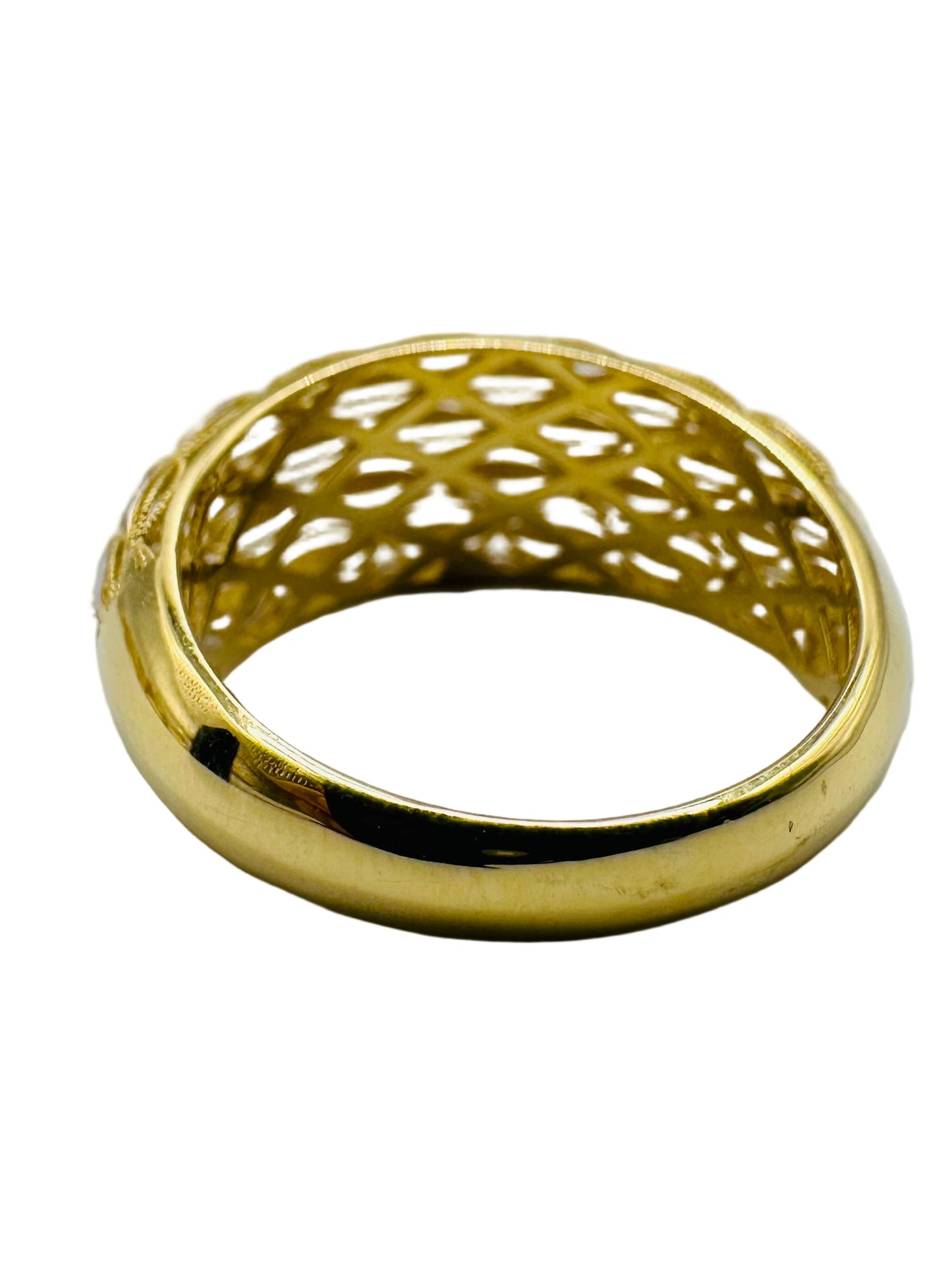 Bague Bombée en Or Jaune 18 Carats