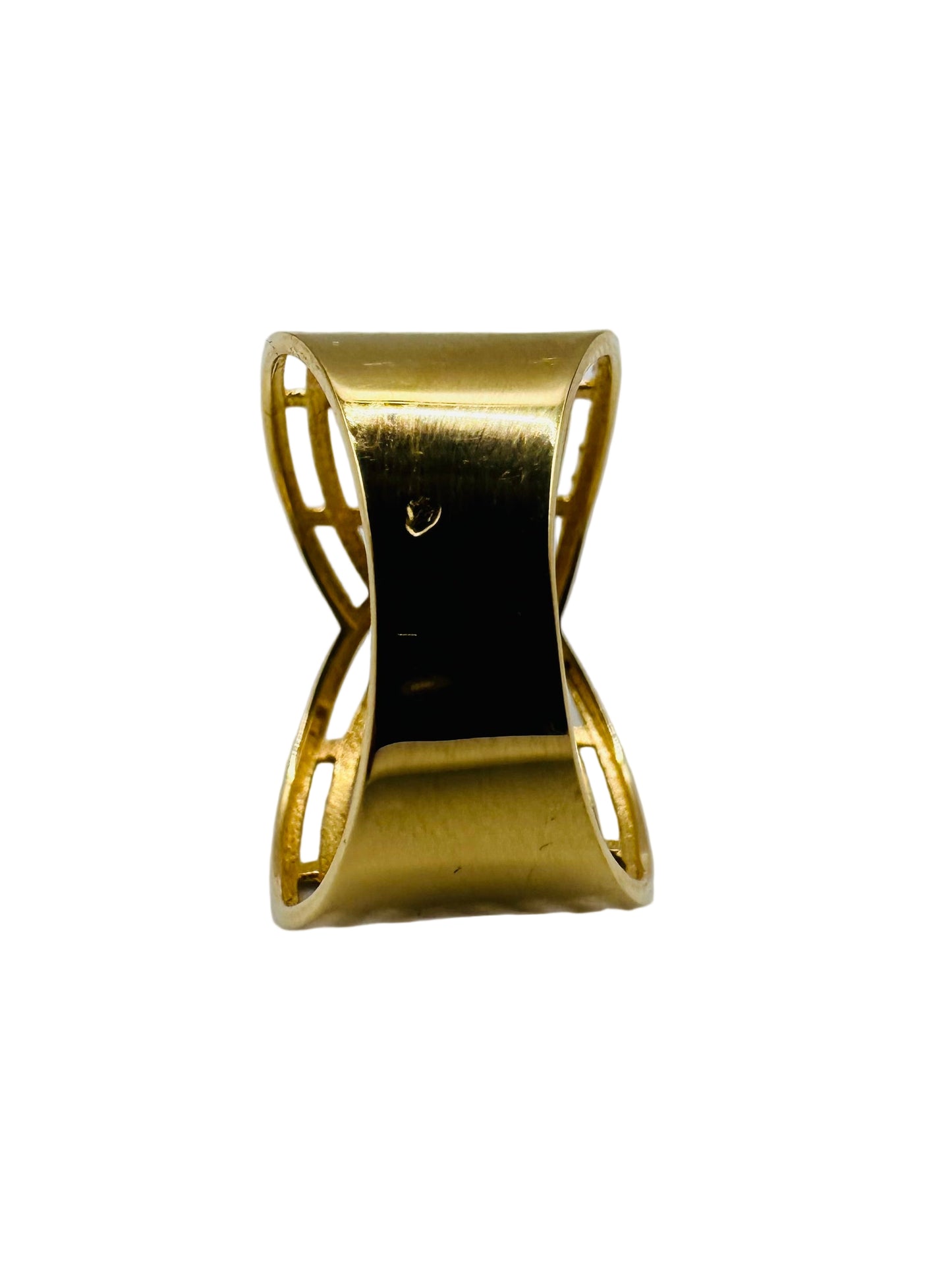 Bague ajourée entrelacée en Or Jaune 18 Carats