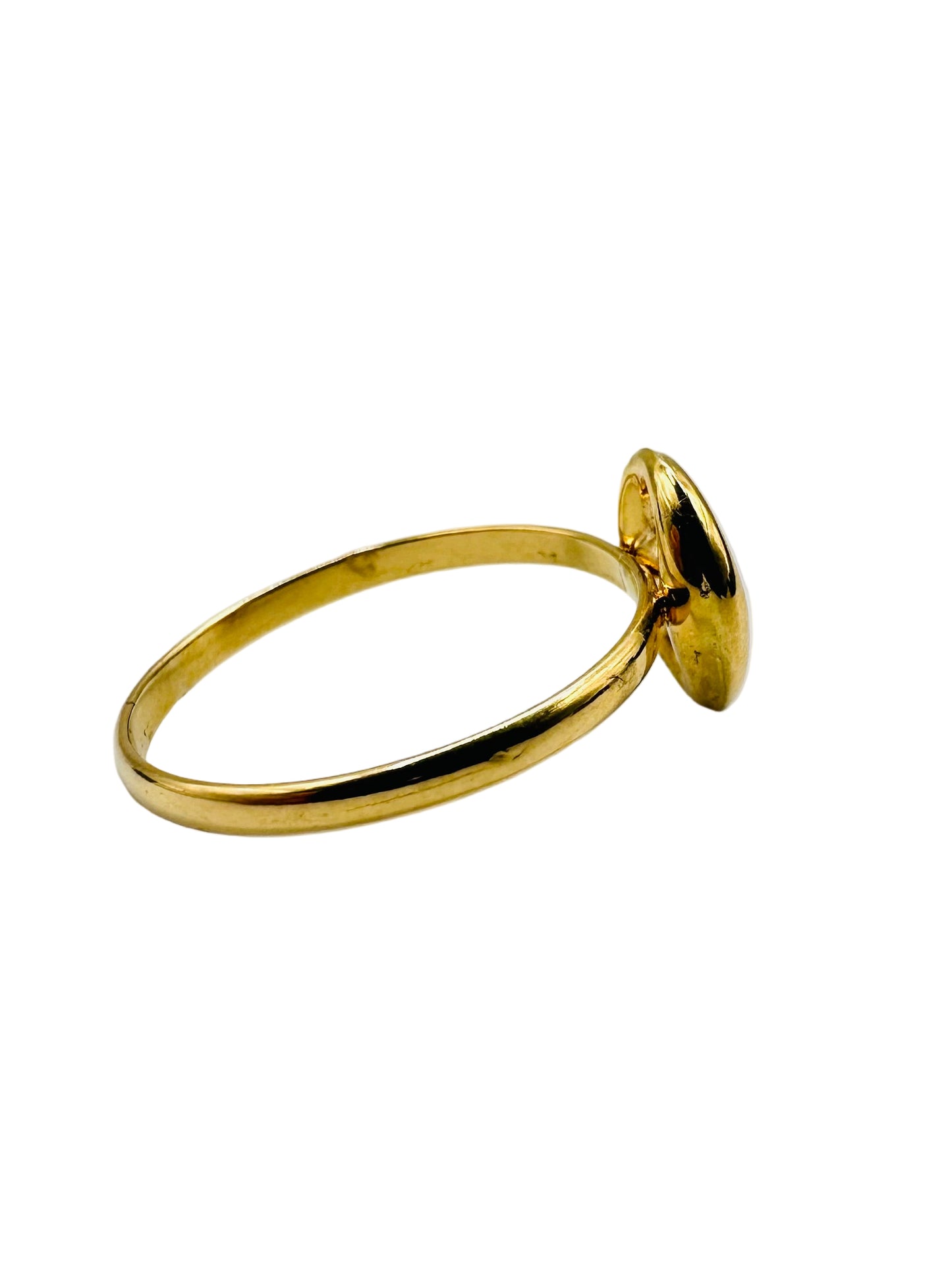 Bague Graine de Café en Or Jaune 18 Carats