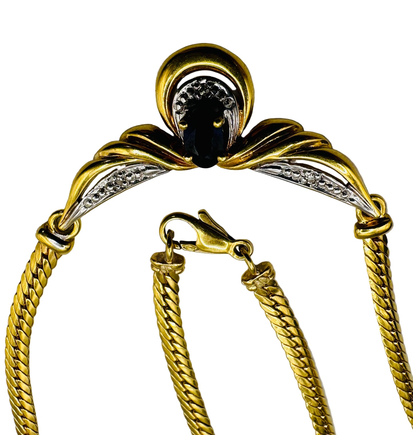 Collier pendentif saphir en or 18carats