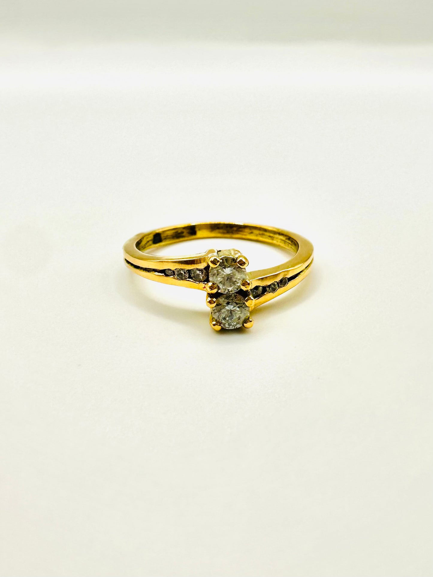 Alliance “Toi et Moi” en Or Jaune 18 Carats