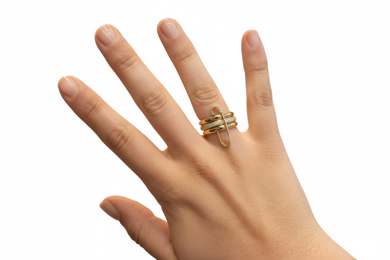 Bague épingle 🧷 en Or 750/1000