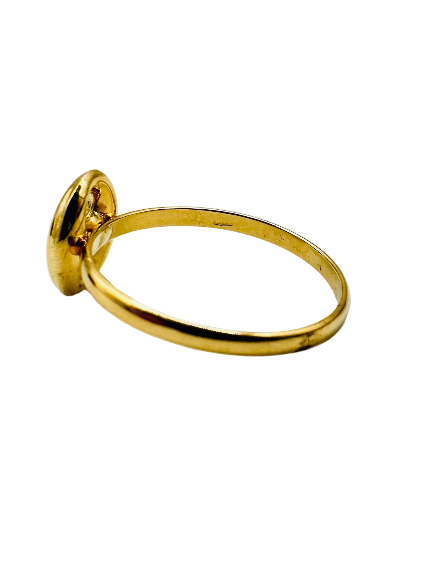 Bague Graine de Café en Or Jaune 18 Carats