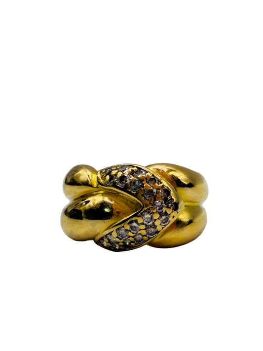 Bague sertir Diamants naturel Or 750/1000