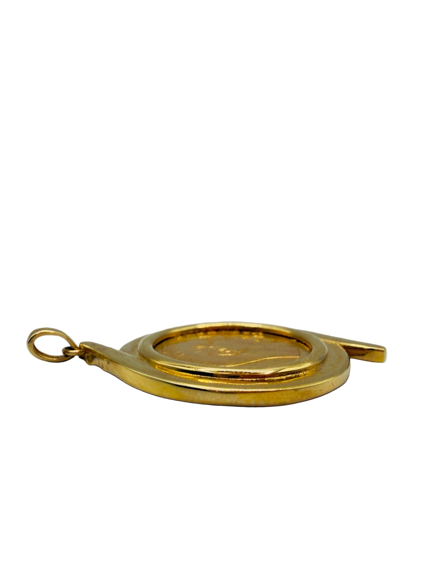 Pendentif porte-pièce Napoléon 20 Francs- en or 18 & 21.6 carats